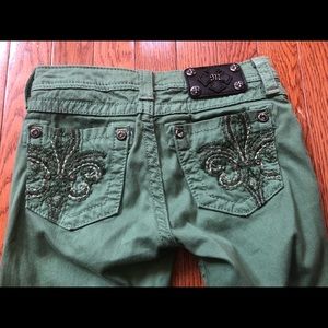 Miss Me girls 12 skinny jeans pine